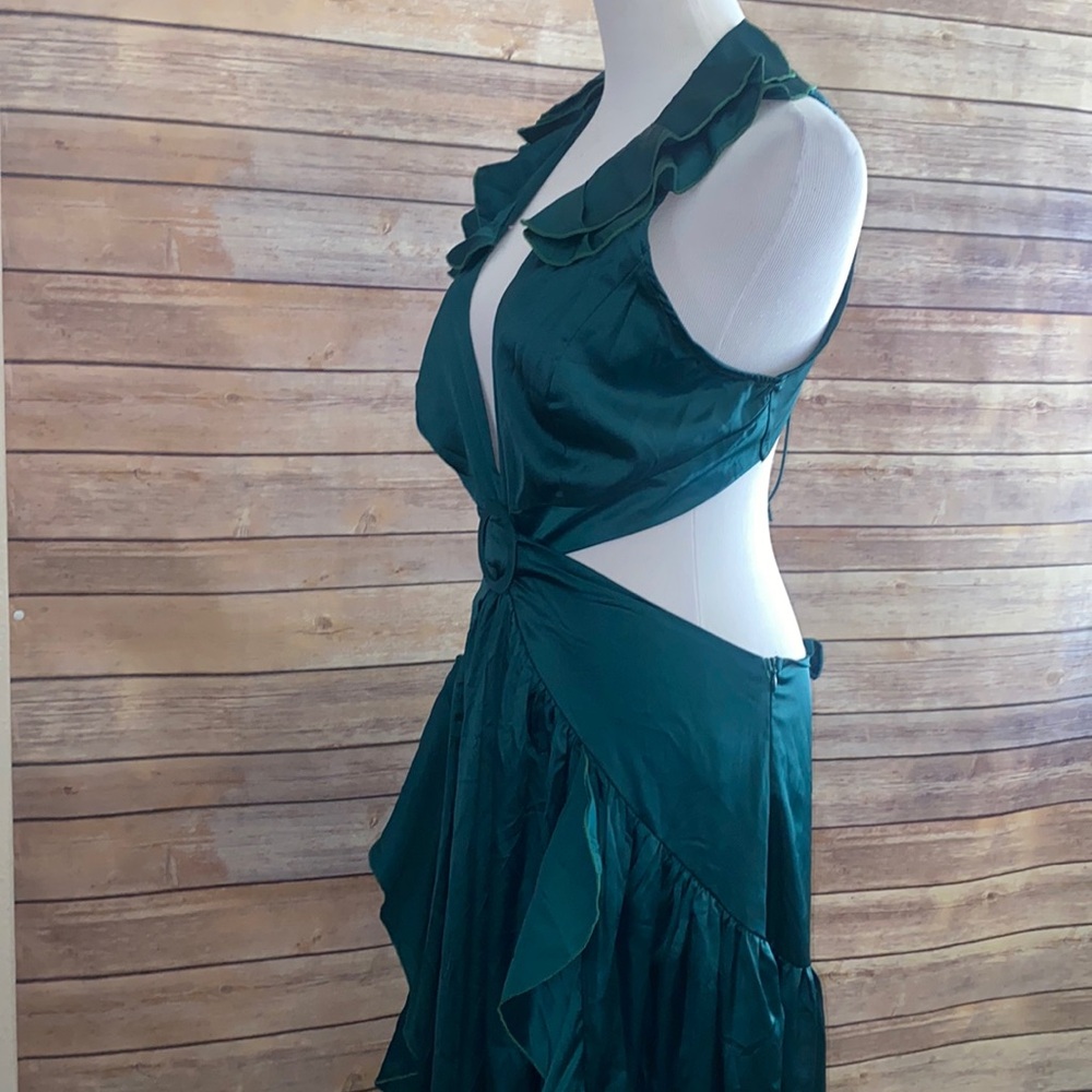🎈Salle🎈Shein Plunge Neckline With Open Back & Tie Detail Dress - Picture 5 of 9